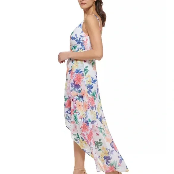 GUESS Floral Wrap Dress Size 8– Chiffon, Sleeveless EUC - Picture 1 of 11